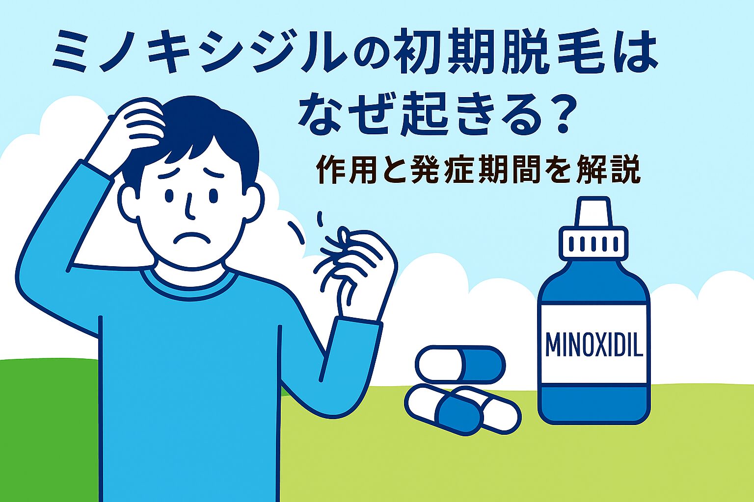 ミノキシジルの初期脱毛はなぜ起きる？作用と発症期間を解説