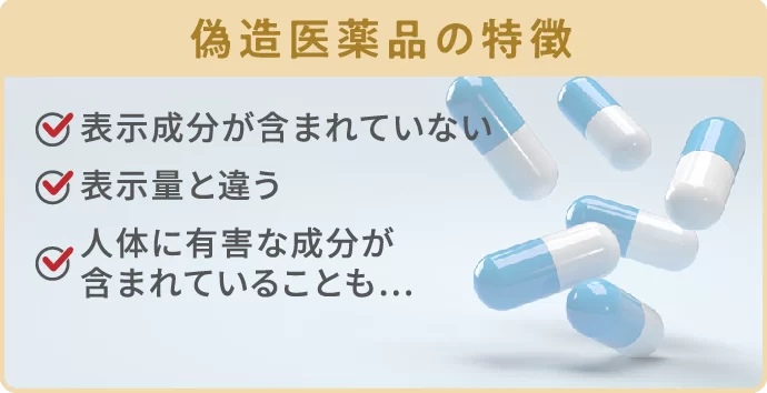 偽造医薬品の特徴