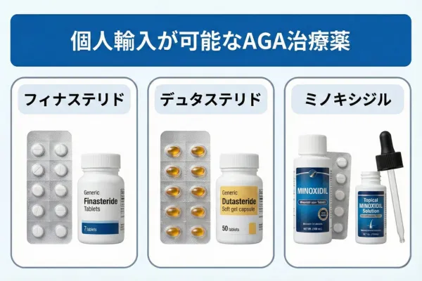 個人輸入が可能なAGA治療薬