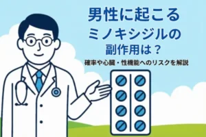 男性に起こるミノキシジルの副作用は？確率や心臓・性機能へのリスクを解説
