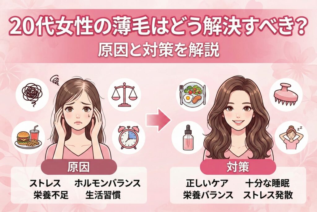 20代女性の薄毛はどう解決すべき? 原因と対策を解説