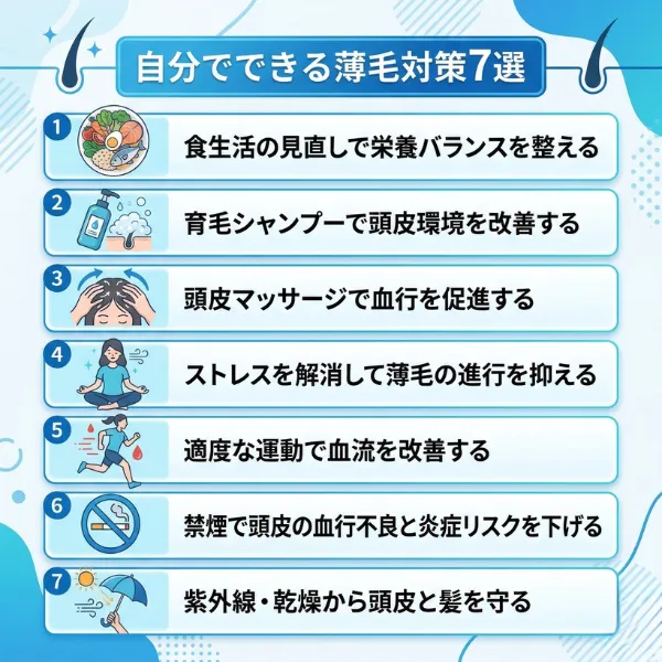 自分でできる薄毛対策7選