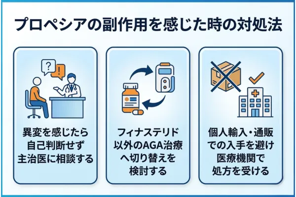 プロペシアの副作用を感じた時の対処法