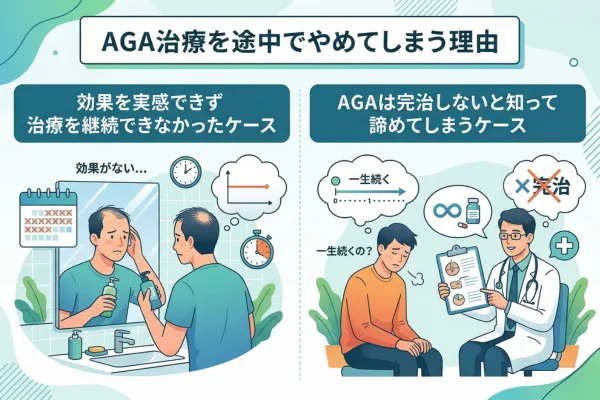 AGA治療を途中でやめてしまう理由