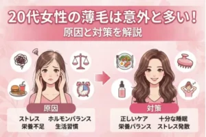 20代女性の薄毛は意外と多い！原因と正しい対策を解説