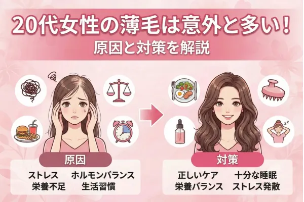 20代女性の薄毛は意外と多い！原因と正しい対策を解説