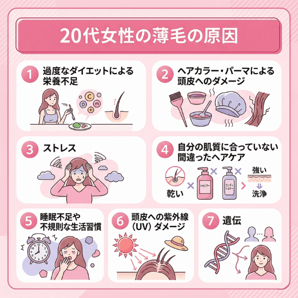 20代女性の薄毛の原因