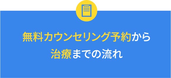 無料カウンセリング予約から治療までの流れ